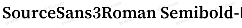 SourceSans3Roman Semibold字体转换